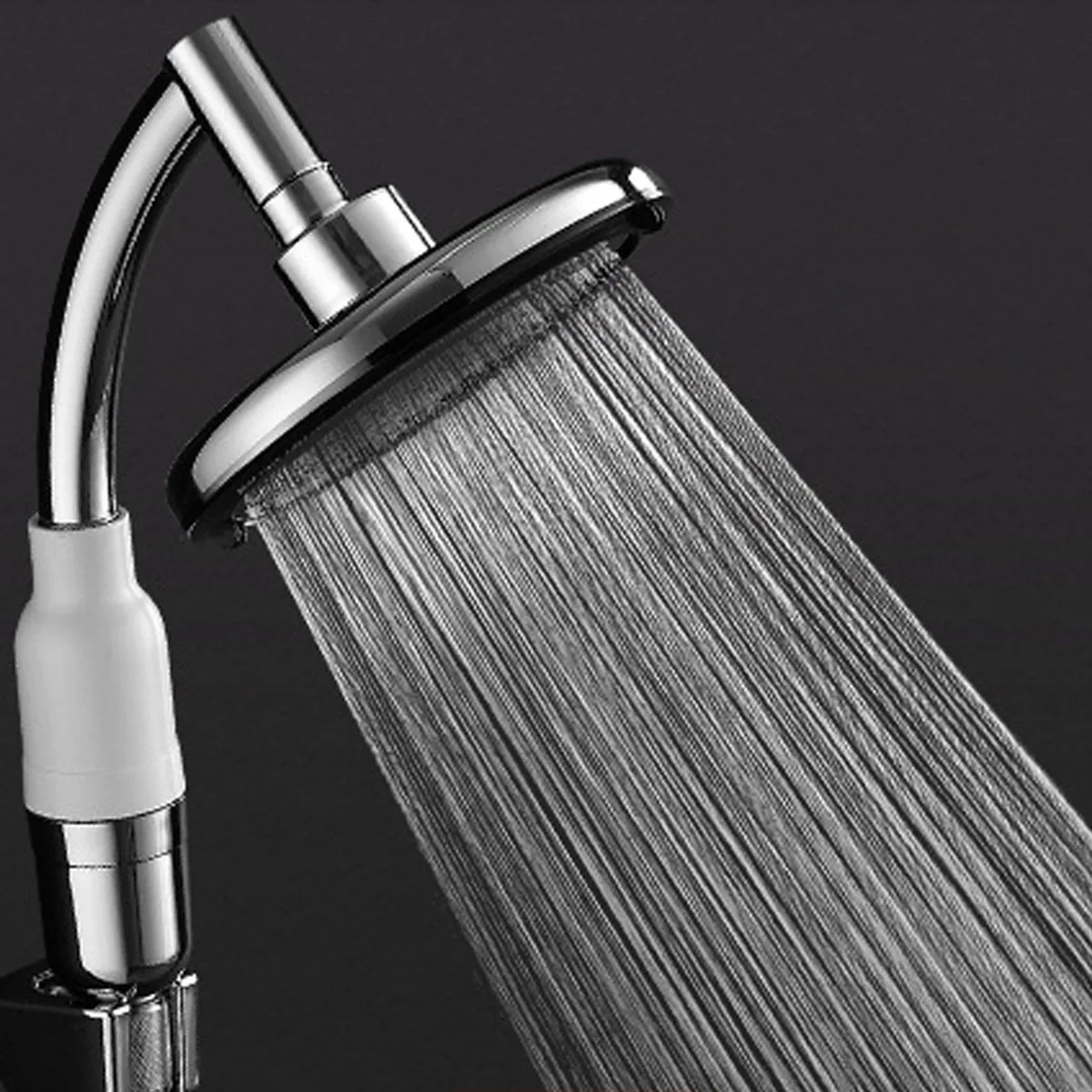 

360 Degrees Hand Held Rain Shower 6 inch Bathroom Shower Head Round Chrome Ultra-thin Showerheads Rainfall Shower Head Rotate