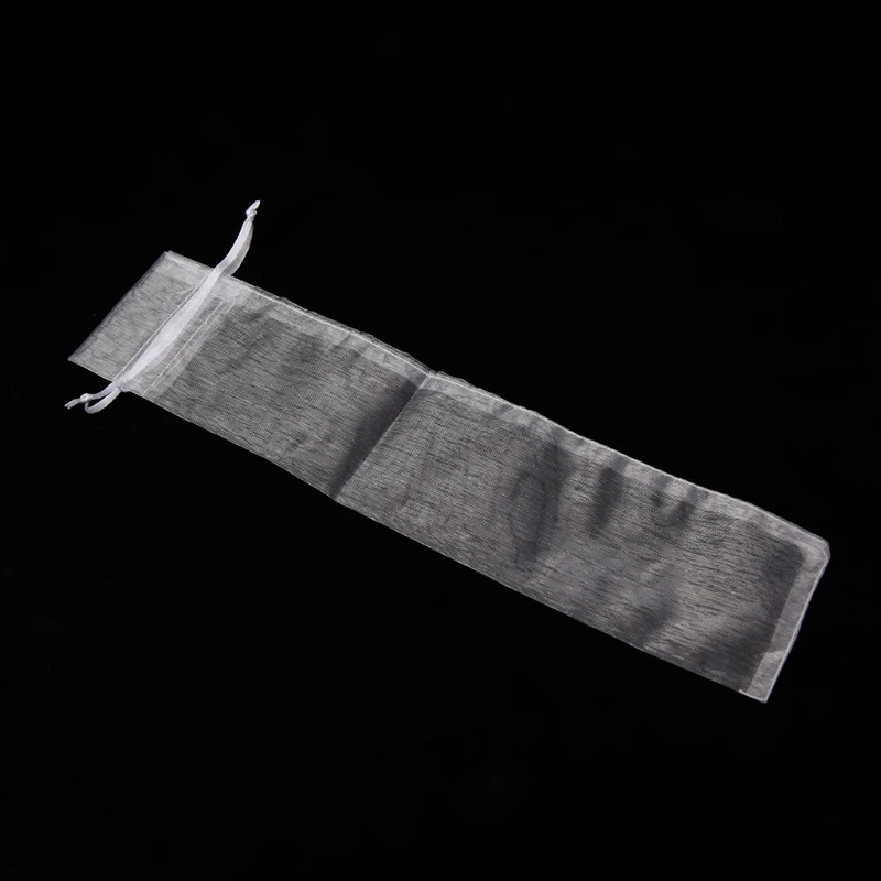

2022 New 50 Pcs White Drawstring Organza Folding Hand Fan Pouch Party Wedding Gift Bags