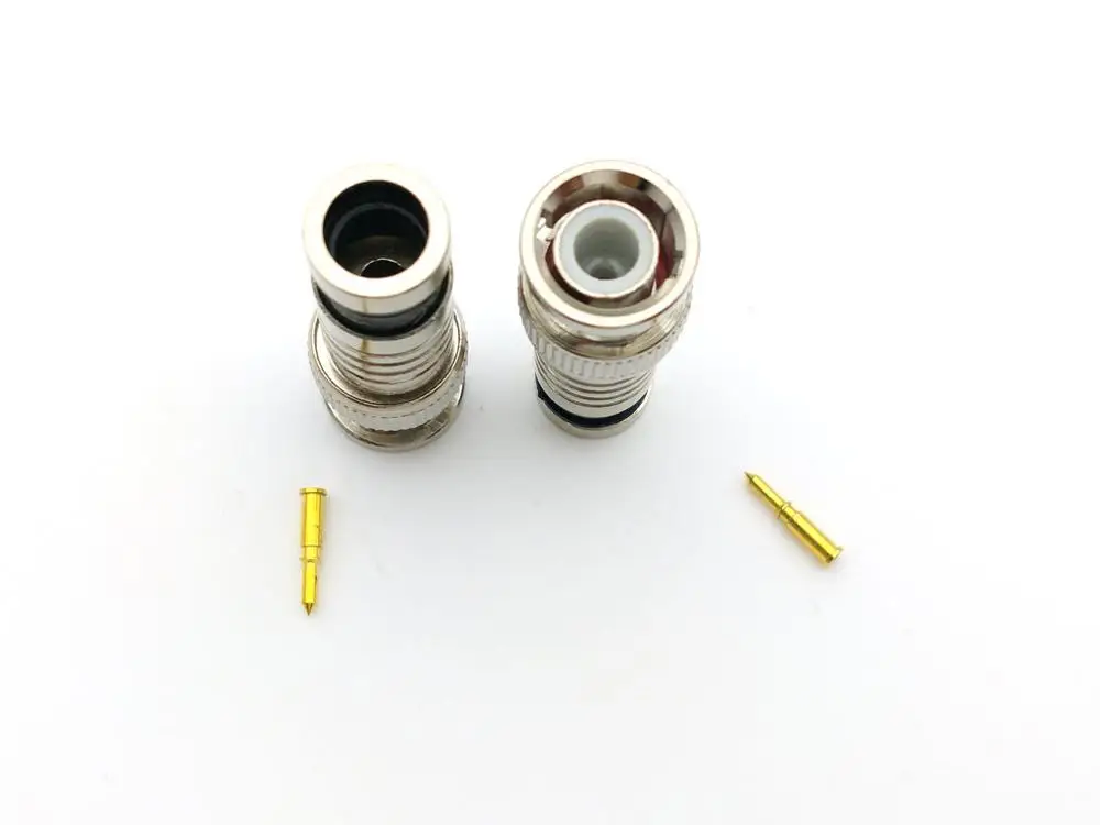 20 шт 50 Ом BNC адаптер для коаксиального кабеля RG59/RG6 камер|compression bnc|cctv camera adapterbnc