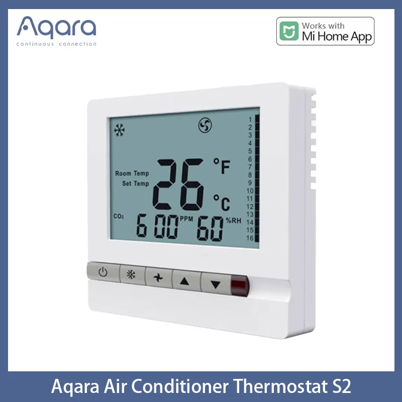 Original Aqara S2 EigenStone Air conditioner thermostat (Air duct machine)Smart Home Work For Mijia Mi home APP | Безопасность и