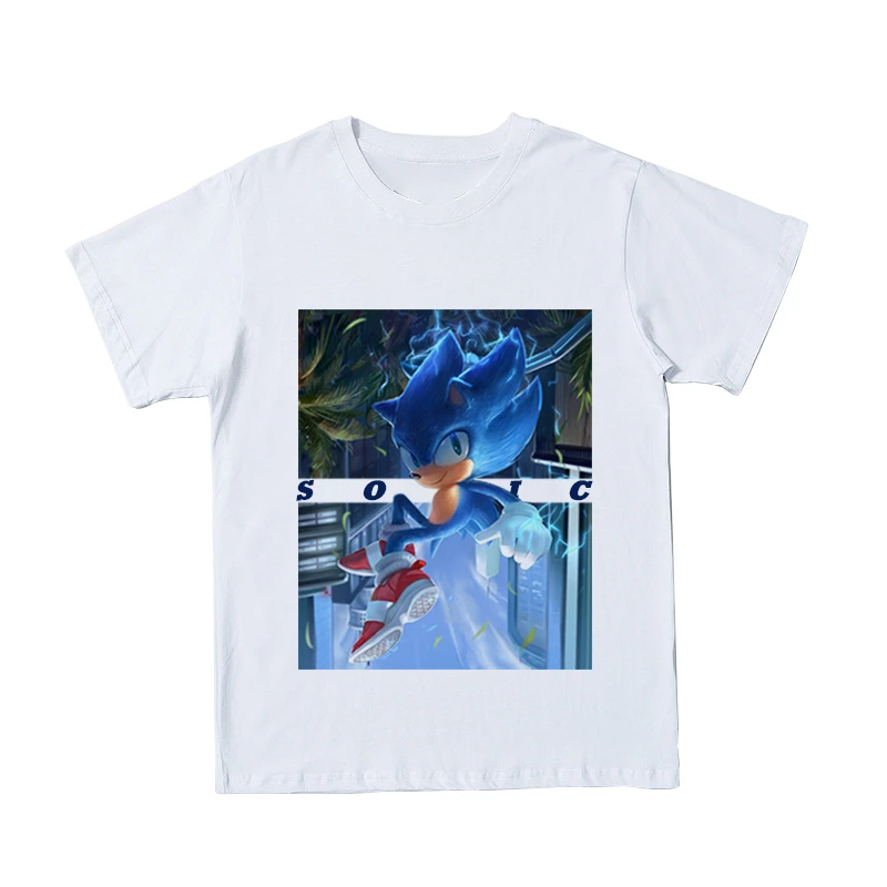 

2021 Summer 3D Baby T-shirt Sonic The Hedgehog Printing Casual T Shirts Cartoon Boys T Shirt Fashion Breathable Kids Clothes