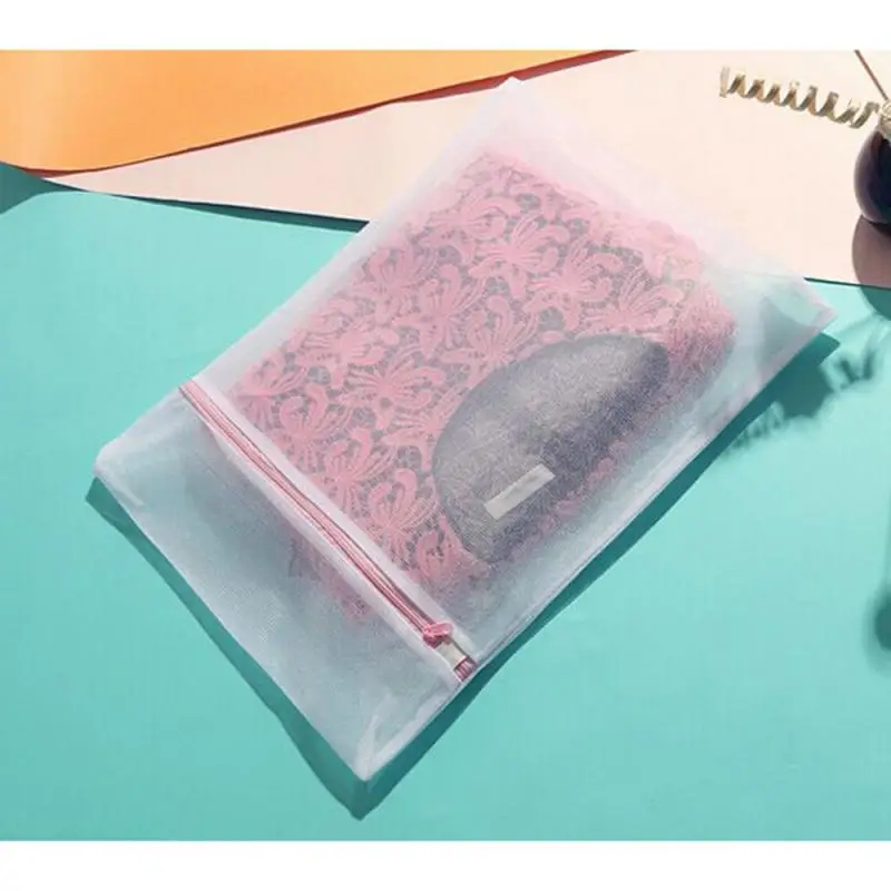 

Zippered Mesh Laundry Wash Bags Foldable Thicken Delicates Lingerie Underwear Washing Machine Clothes Protection Net Laundry Bag