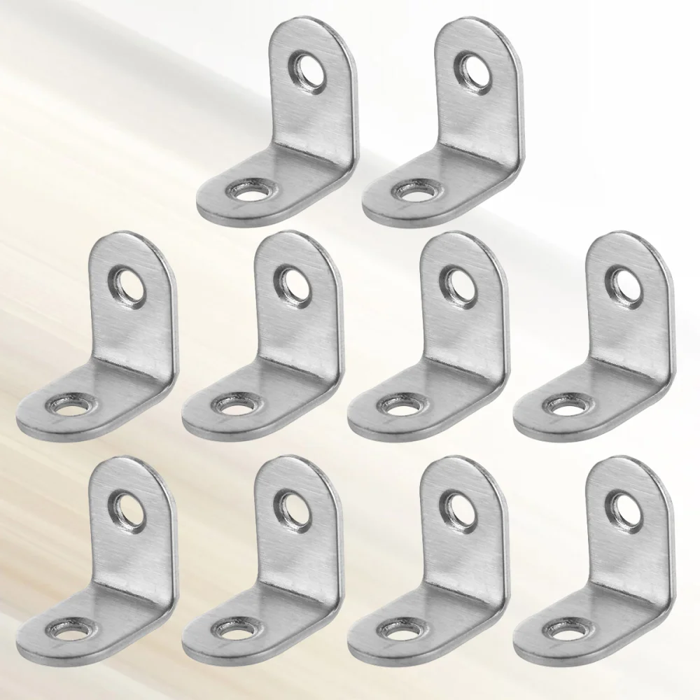 Угловые кронштейны из нержавеющей стали толщиной 2 мм 90 градусов 25x25x16 с винтами