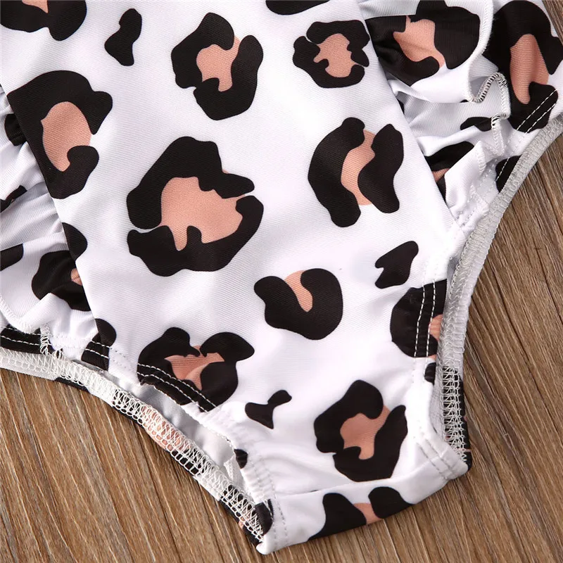 Купальник для маленьких девочек танкини купальник с оборками и леопардовым