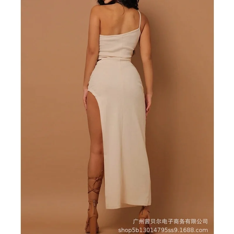 

ICCLEK 2021 Summer New Fashion Knit Sleeveless Sling Dress