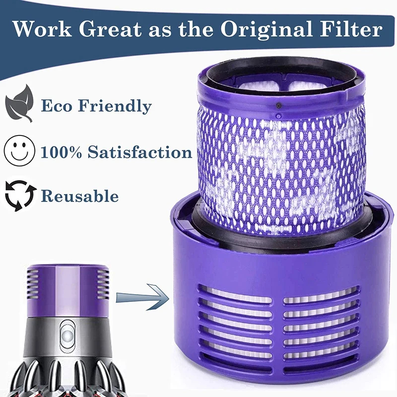 

Replacement V10 Filters for Dyson V10 Cyclone Series,V10 Total Clean, SV12, 4 Pack Filters and 1 Clean Brush