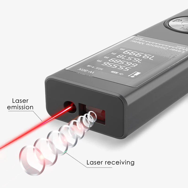

Hot LCD Handheld Mini Laser Rangefinder 40M ABS Laser Tape Distance Meter Professional Upgrade Roulette Measure Rangefinders