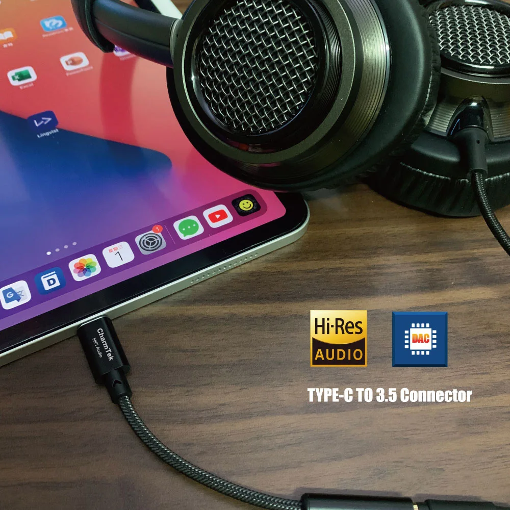 Усилитель для наушников CharmTek TPR24 CX31993 Hi-Fi DAC USB Type-C на разъем 3 5 мм аудиоадаптер