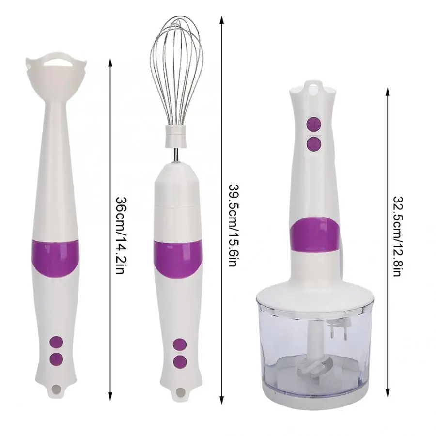 

4-in-1 Immersion Hand Stick Blender Food Mixer Vegetable Meat Grinder Egg Beater Chopper Whisk 600ml Smoothie Cup EU 220V 300W