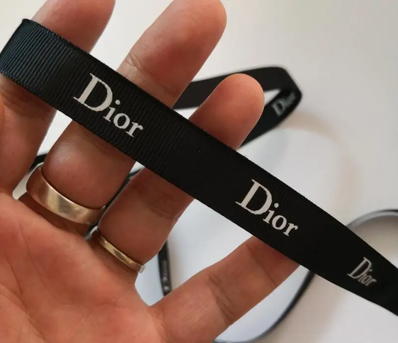 1.5cm dio black 2 метра английские буквы, лента, ленточный ремень, используемый для одежды, сумки, головные уборы, шляпа, есть другой знак, символ, лента DIY ручной работы - Цвет: 1.5cm dio black