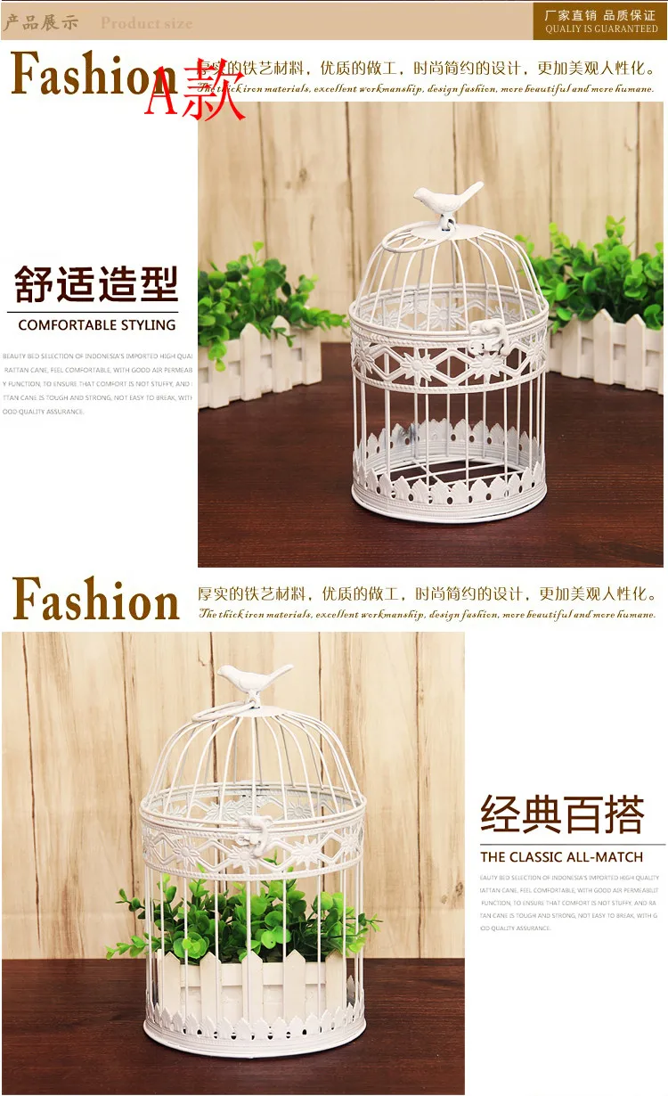 Кованые железные декоративные клетки для птиц украшения свадьбы фотографии