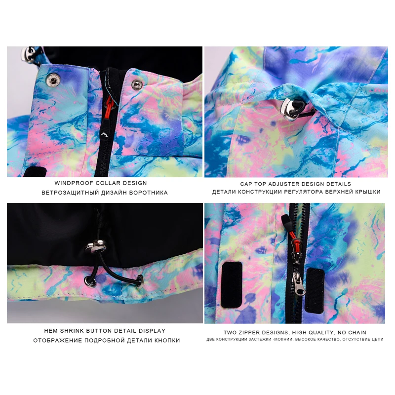 Лыжный костюм женские брендовые водонепроницаемые ветрозащитные лыжные куртки