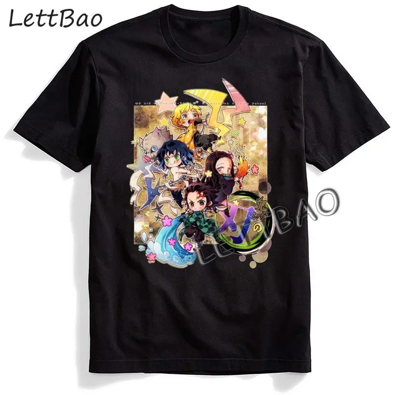 

Футболка мужская летняя в стиле японского аниме, Забавный топ с рисунком рассекающего демонов, одежда в стиле панк, Kimetsu No Yaiba