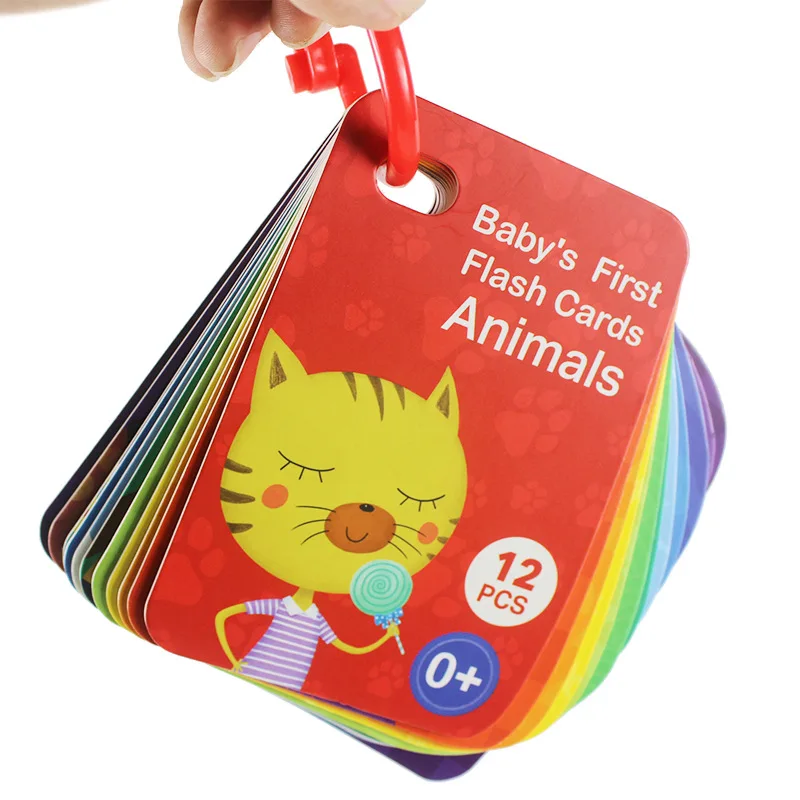 

Pinwheel Puzzle Toys Cognitive Card Set Early Childhood Education Enlightenment Toy Recognition Animal Words Natural Kids Gifts