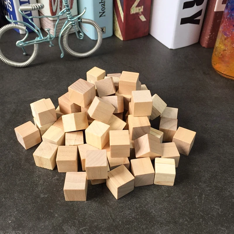 Деревянные кубики Монтессори сделай сам радужные блоки детские игрушки цветная