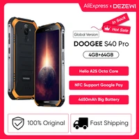 doogee s40 pro android 10 rugged mobile phone ip68ip69k 4gb ram 64gb rom waterproof smartphones helio a25 octa core cell phones