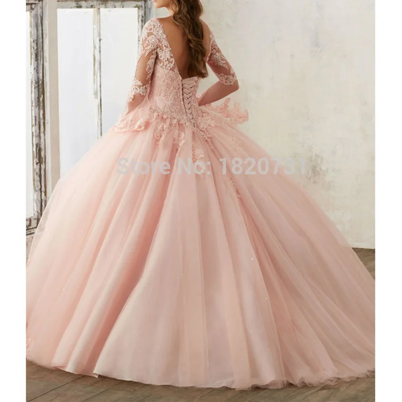 Винтажное платье мятно-синего цвета в стиле Quinceanera для возраста 15 лет кружевное