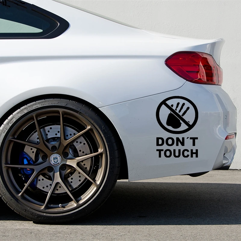 

30259# Dont touch car sticker reflective vinyl car decal waterproof stickers on car truck bumper rear window no bg