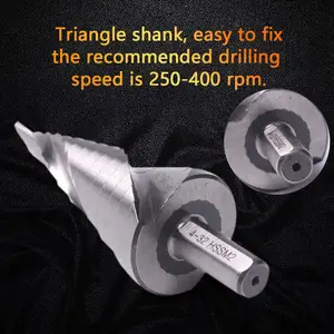 Высокое качество 2 шт 4-12 мм 4-32 мм HSS6542 спиральный паз Шаг сверло металлическое Отверстие пила треугольник хвостовик шаг сверла