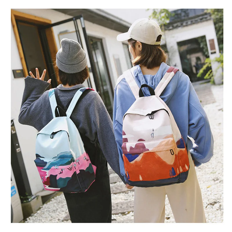 Оригинальный дизайнерский рюкзак с принтом Sea Moon для девочек Женский