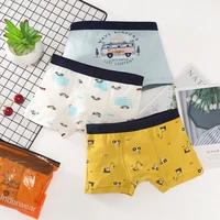 3 Piece Kids Boys Underwear Cartoon Childrens Shorts Panties For Baby Boy Boxers Stripes Teenager Underpants