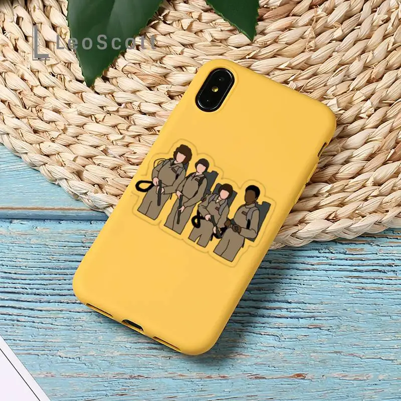 

Stranger things Phone Case Yellow Candy Color for iPhone 11 12 mini pro XS MAX 8 7 6 6S Plus X SE 2020 XR