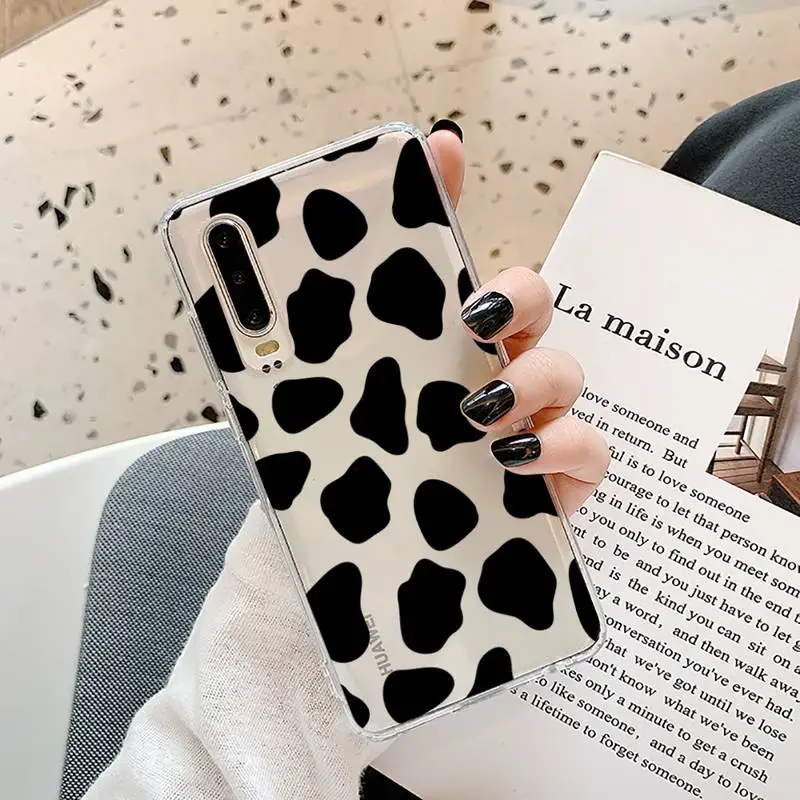 

cow Phone Case Transparent for Samsung A71 S9 10 20 HUAWEI p30 40 honor 10i 8x xiaomi note 8 Pro 10t 11