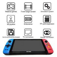 new 7 inch screen hd nostalgic handheld game console 128 bit ps7000 arcade game console double player for ps1 kids