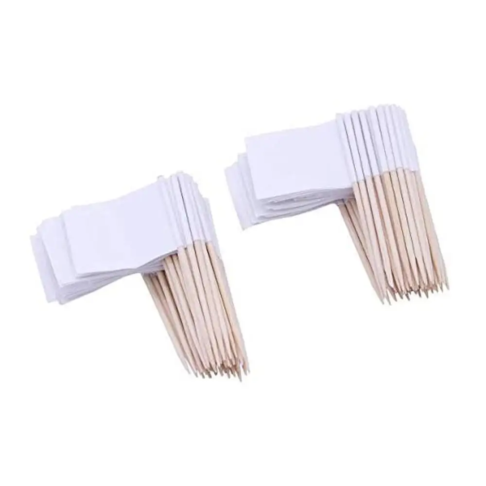 Национальный флаг зубочисток без рисунка 100 шт. белый используется для небольших