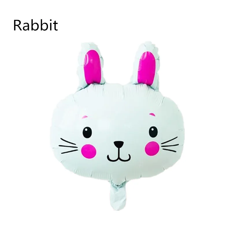 Милый 18 дюймовый мультяшный воздушный шар с головой животных лиса дельфин кролик
