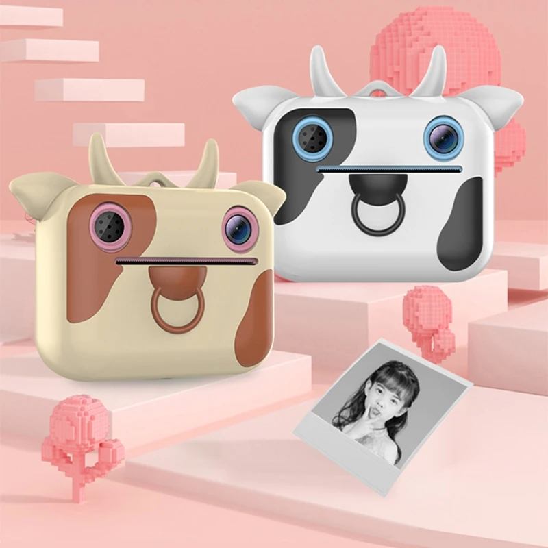 

Kids Instant Print Camera Toy Child Cartoon Selfie Digital Camera Video Recorder R66D