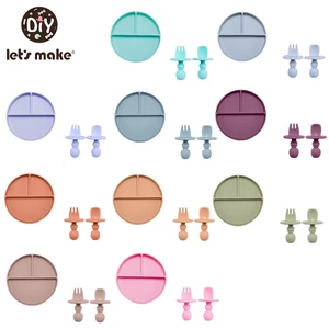 Детская силиконовая тарелка Let's Make, детская подставка, Детская силиконовая гелевая тарелка, Детская подставка