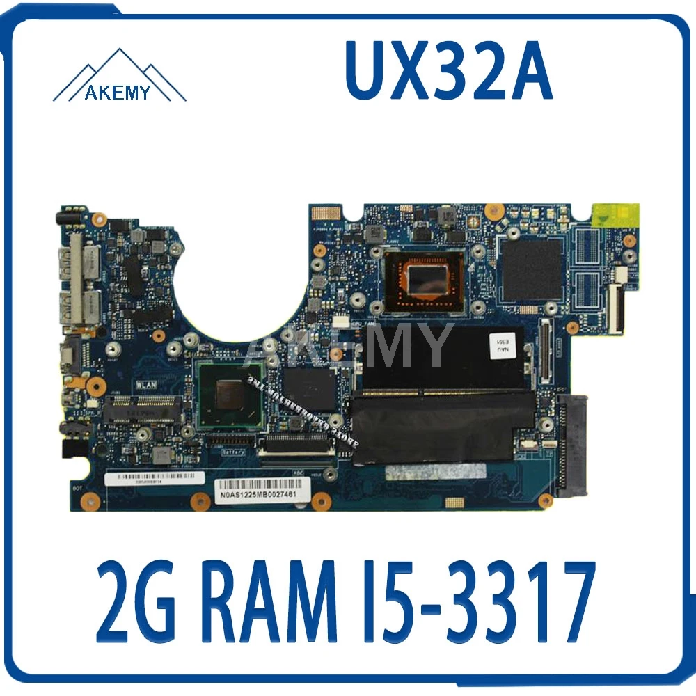 UX32A материнская плата для ноутбука For Asus UX32VD UX32V UX32 тестовая оригинальная 2G RAM I5 3317
