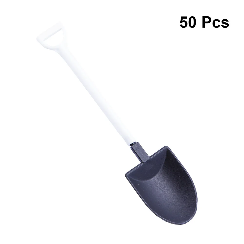 

50pcs Disposable Ice Cream Spoons Shovel-shaped Dessert Spoons Treat Sticks