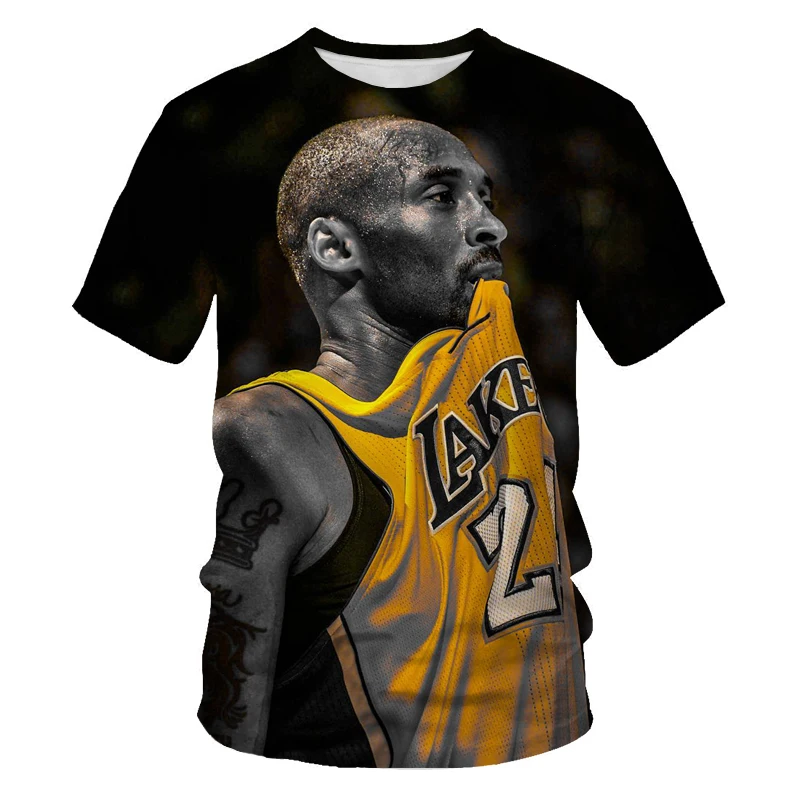 

Summer Fashion Round Neck Sports T-shirt Basketball Star 3D Print Short-Sleeved t-shirt Men's Casual Men's Clothing 3D T-shirt