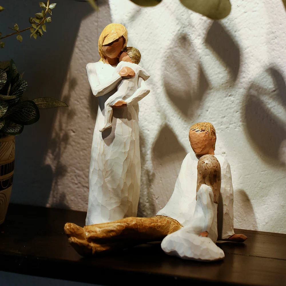 Теплые Семья Декор Happy смолы креативные злодей скульптура декор дома Аксессуары