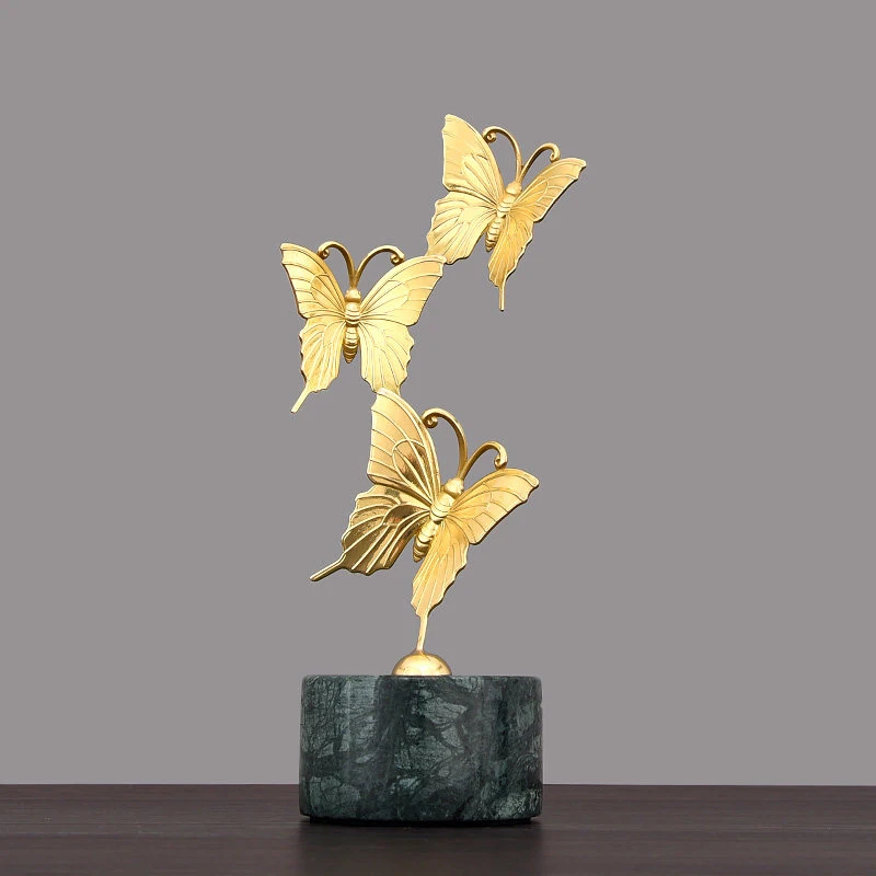 Роскошный латунный железный украшения в виде бабочек ремесла домашнего