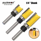 3 шт., концевые фрезы 14 дюйма, диаметр лезвия 12 дюйма Верхний и нижний подшипник шаблон кромки древесины резак плотника MC01061