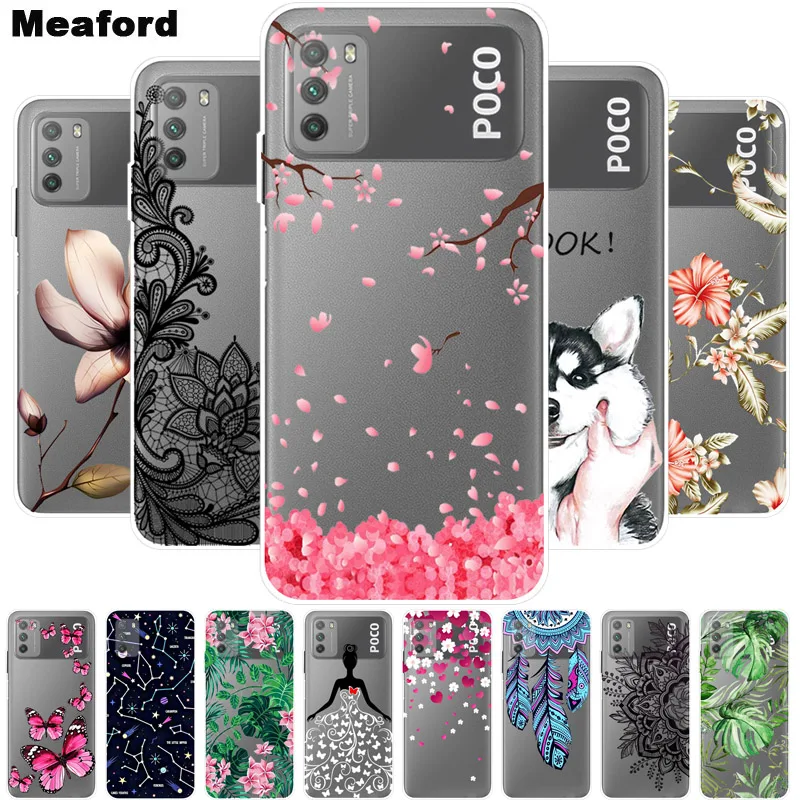 For Coque POCO M3 Case Transparent Soft TPU silicon Phone Cover For Xiaomi Poco M3 Pro 5G Case PocoX4 M4 Pro 5G Clear Funda Bag
