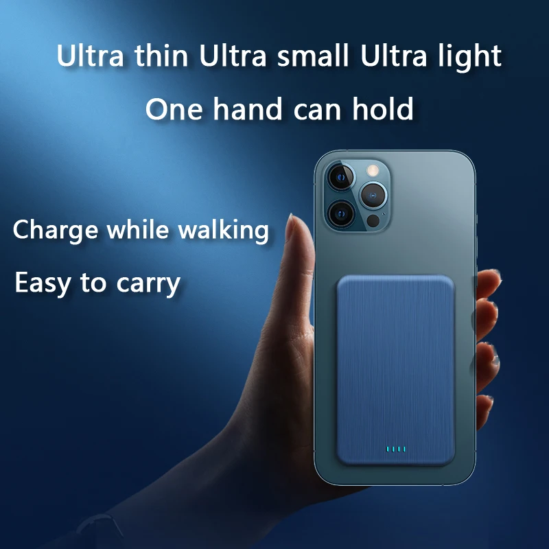 

2021 NEW 15W Magnetic Wireless Power Bank Fast Charger For iphone 13 12 13Pro Max 12Mini Portable Mobile Phone External Battery