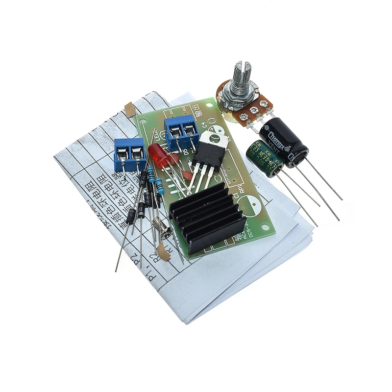 LM317 Adjustable Power Supply Kit Continuous DC DIY Teaching Training Parts | Integrated Circuits
