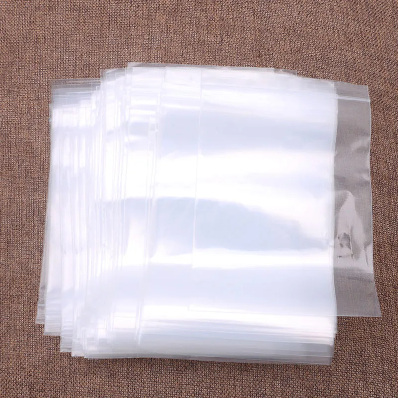 

100X Clear Grip Self Press Seal Resealable Zip Lock Plastic Jewelry Bags 8 Sizes