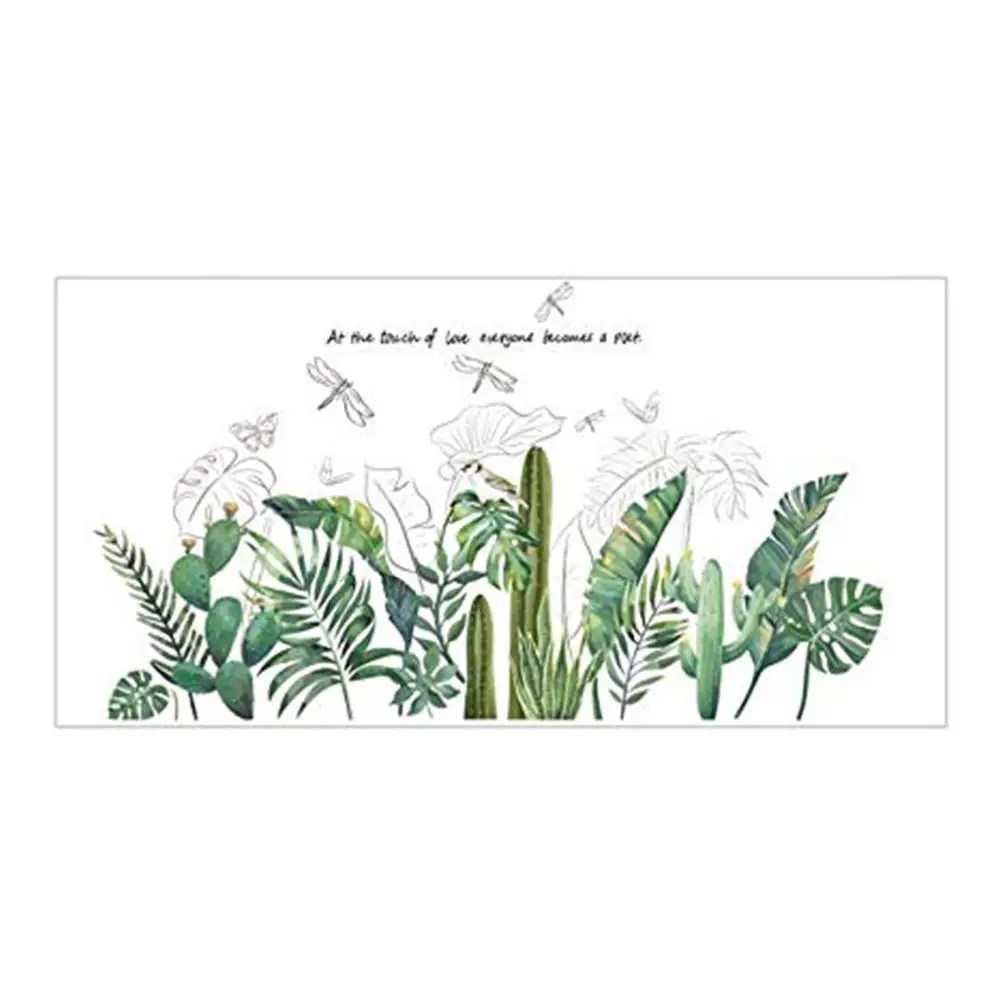 Художественная Наклейка на стену в виде листа аппликация пальмы украшение для