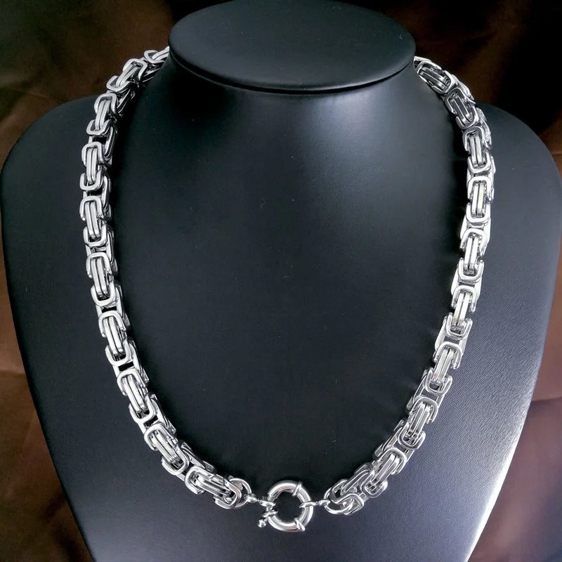 

Mens necklace & Bracelet 316L Stainless Steel silver tone 7mm and 8mm band width