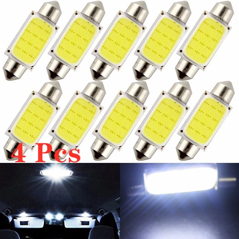 

4pcs/Lot 31mm 36mm 39mm 41mm Car COB 1.5W DC12V Vehicle Bulbs Lamp Dome Lights Auto Accessories
