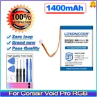 Аккумулятор LOSONCOER 1400 мАч для гарнитуры Corsair Void Pro RGB