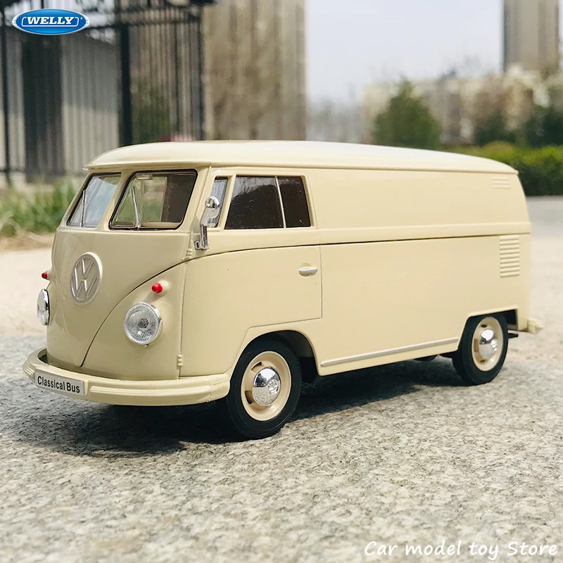 WELLY 1:24 Volkswagen 1963 T1 автобус Ван моделирование брелок для автомобильных ключей