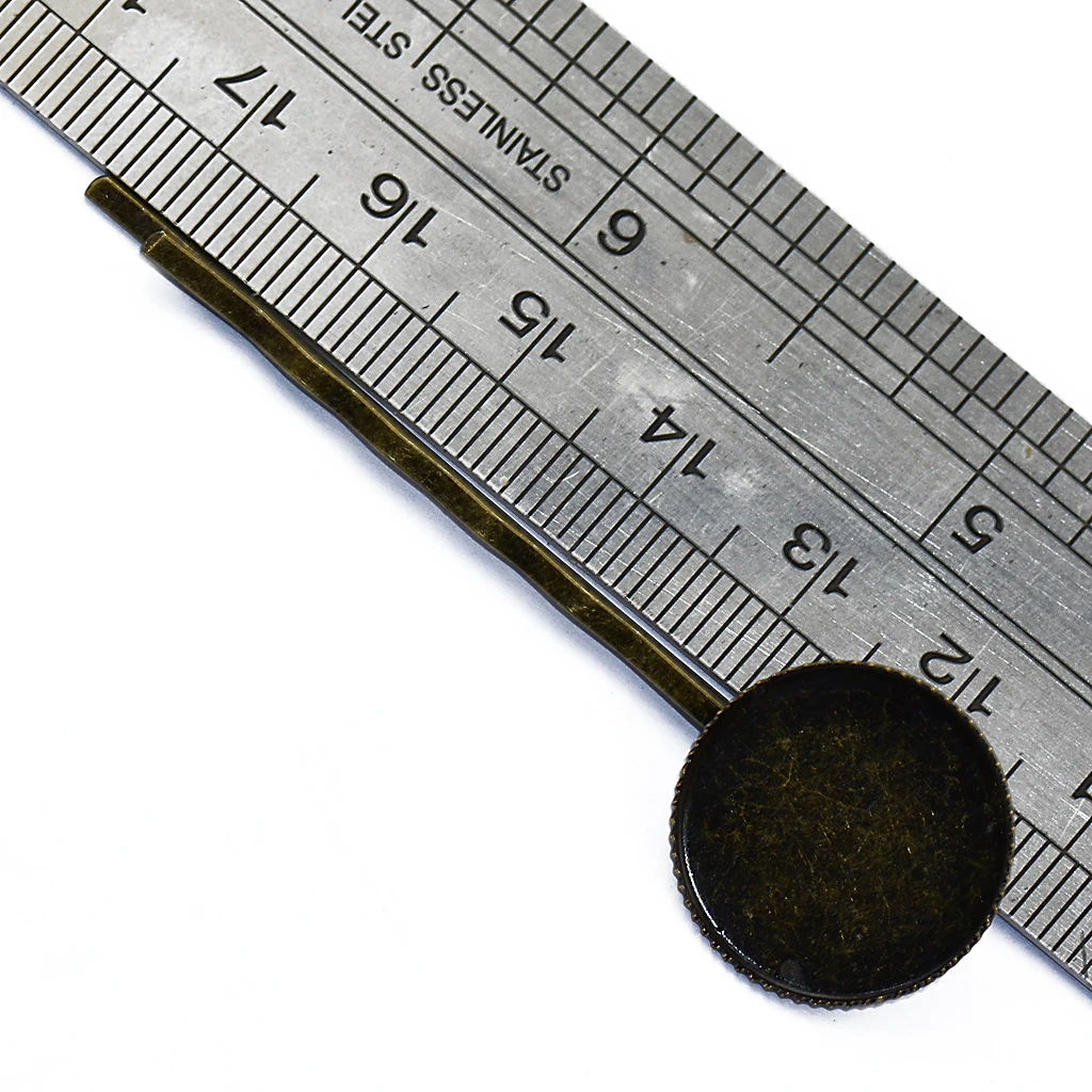 6 шт. уникальные латунные заколки для волос с кабошоном |