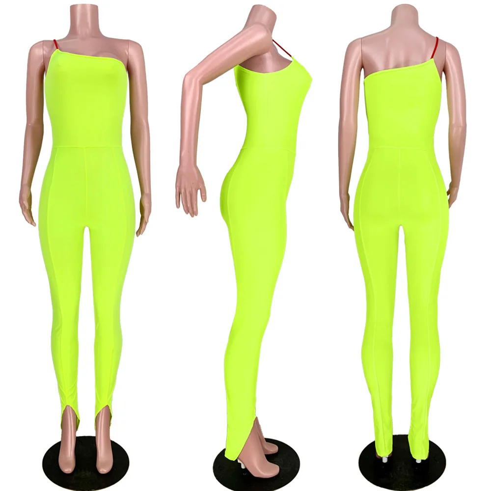 

Sexy Off Shoulder Skinny Jumpsuit Summer Rompers Womens Solid Jumpsuit Casual Fitness Overalls Jogging Femme Sexy One Piece