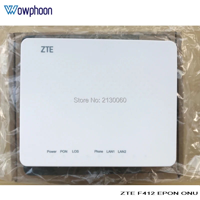 Оригинальный ZTE F412 EPON ONU с портом 1GE + 1FE 1TEL Оптическая сеть Терминал FTTH английская